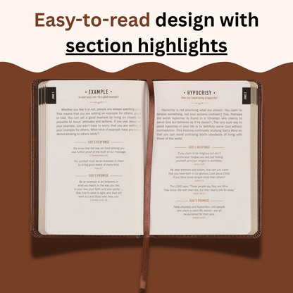bible easy to read design with section highlights