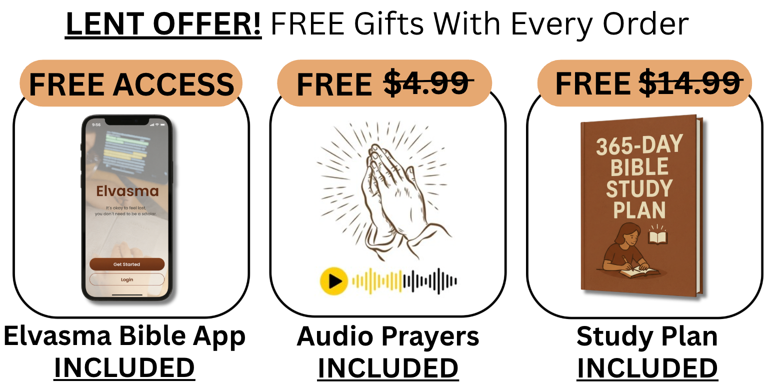 Screen shot of FREE Elvasma Bible App Access, Audio Prayers, Study Plan